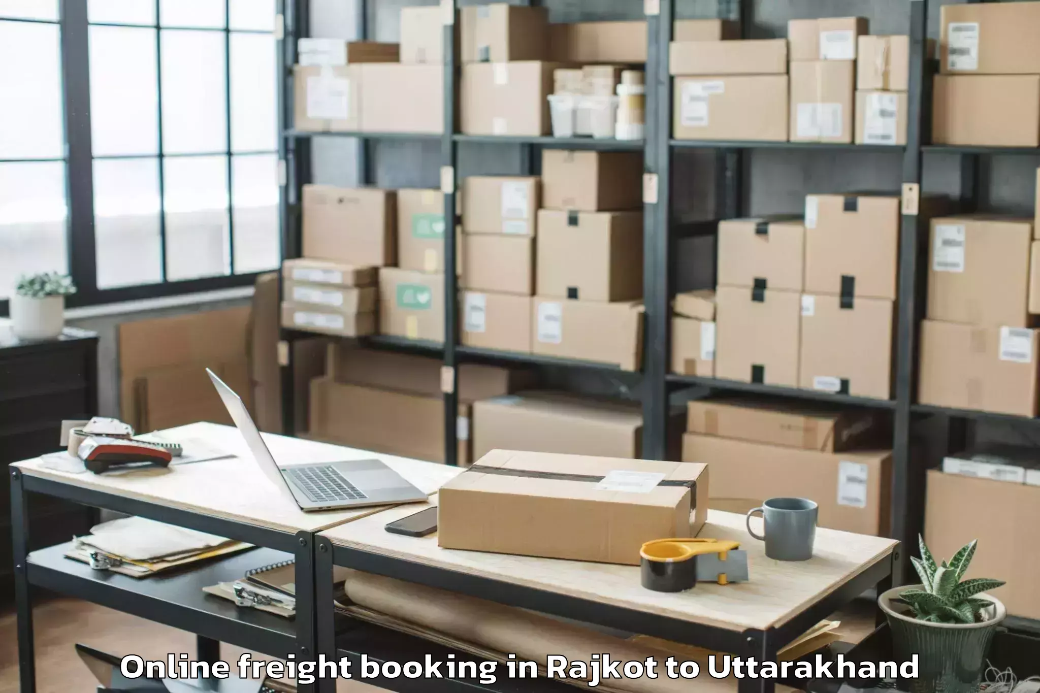 Trusted Rajkot to Banbasa Online Freight Booking